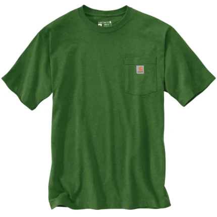 Carhartt Logo Men Green Tee