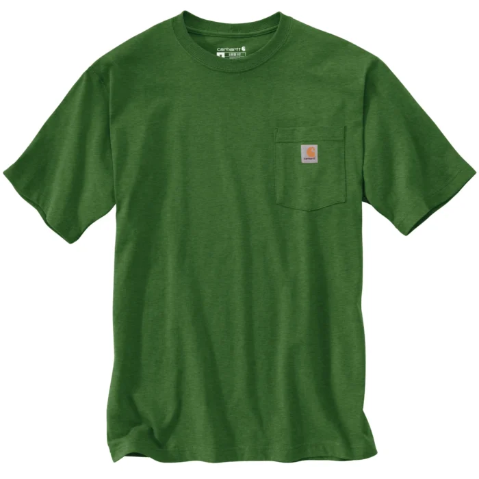 Carhartt Logo Men Green Tee